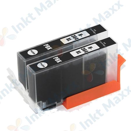 2 stuks HP 364XL (CB322EE) inktcartridges foto zwart hoge capaciteit (Inkt Maxx Huismerk)