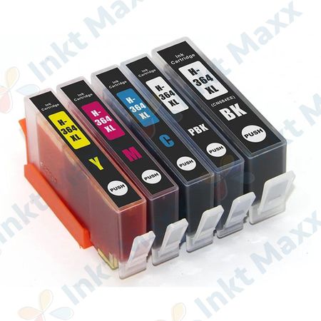 5 stuks HP 364XL inktcartridges hoge capaciteit (Inkt Maxx Huismerk)