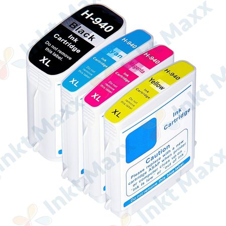 4 stuks HP 940XL inktcartridges hoge capaciteit (Inkt Maxx Huismerk)