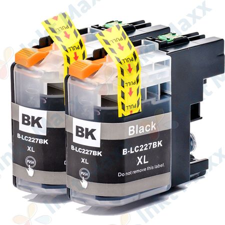 2 stuks Brother LC227BK inktcartridges zwart super hoge capaciteit (Inkt Maxx Huismerk)