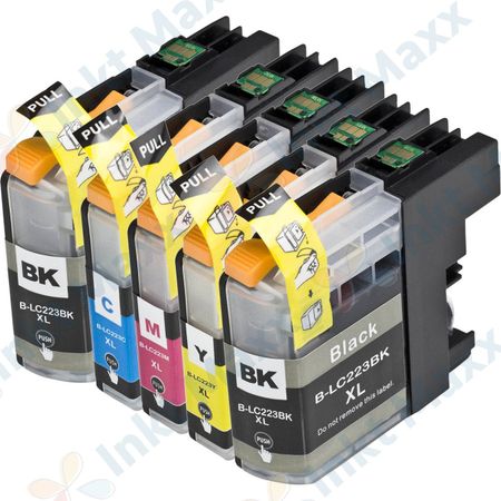 5 stuks Brother LC223 (LC221) inktcartridges hoge capaciteit (Inkt Maxx Huismerk)