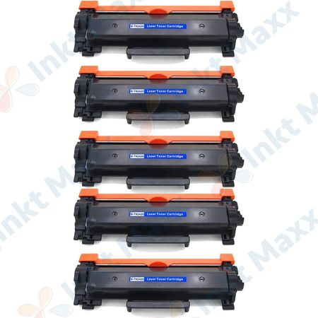 5 stuks Brother TN2420 toner zwart hoge capaciteit (Inkt Maxx Huismerk)