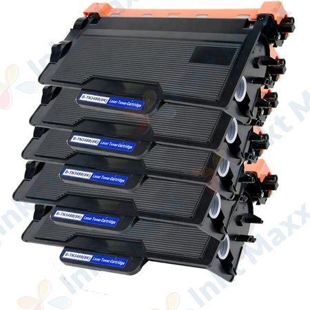 5 stuks Brother TN3480 toner zwart hoge capaciteit (Inkt Maxx Huismerk)